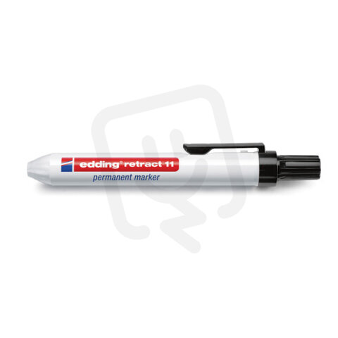 Permanentní pero s kulatým výsuvným hrotem 1,5-3mm/barva černá EDDING retract 11
