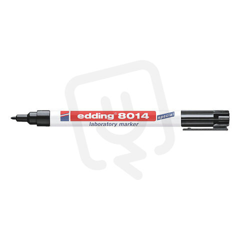 Permanentní pero s kulatým hrotem 1mm, popisovač na sklo EDDING 8014 černá