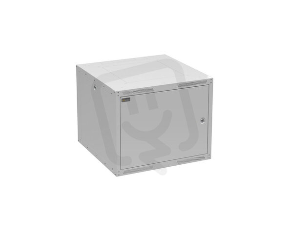 Nástěnný nýtovaný rozvaděč GrandN DUO 9U s plechovými dveřmi,hl.600mm 83000982
