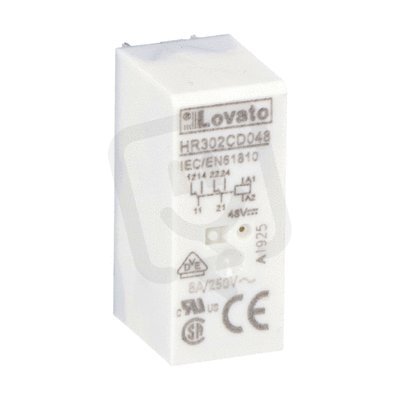 Lovato HR302CD012 Miniaturní relé 2 zap/vyp 10A 12VDC