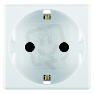 SYSTEM Modul zásuvky 2P+E 16A 250V, DE, bílá GEWISS GW20265