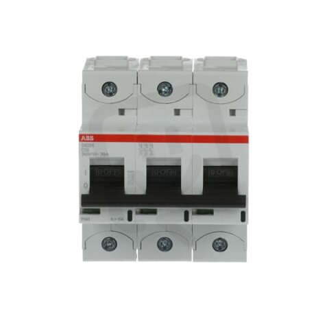 S803N-C10 jistič 3P char. C 10A s klecovou svorkou Icu 36kA ABB 2CCS893001R0104