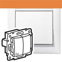 VA BÍLÁ 2XSTŘ.PŘEP. Č.6+6 IP44 LEGRAND 770098RD