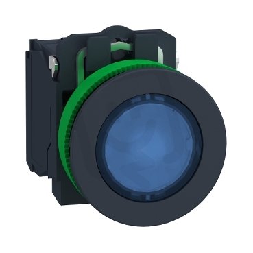 Ovadač stiskací prosvětlený zapuštěný s LED Mo 120 V AC SCHNEIDER XB5FW36G5