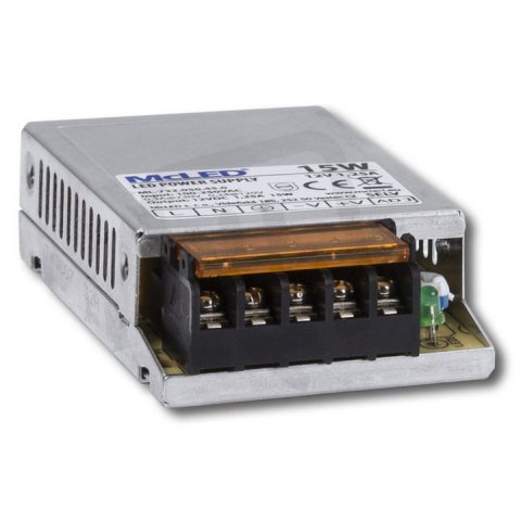 Napájecí zdroj 15W, DC12V/1,25A, IP20, kovové provedení MCLED ML-732.050.45.0