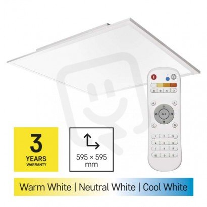 LED přisazené svítidlo RIVI, čtvercové 40W, stmív. se změnou CCT EMOS ZM5173