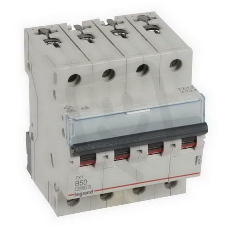 TX3 JISTIČ, 4 PÓLOVÝ, CHAR. B, 50A 6000A LEGRAND 403422