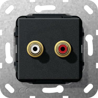 Cinch audio Gender changer vložka černá m GIRA 563110