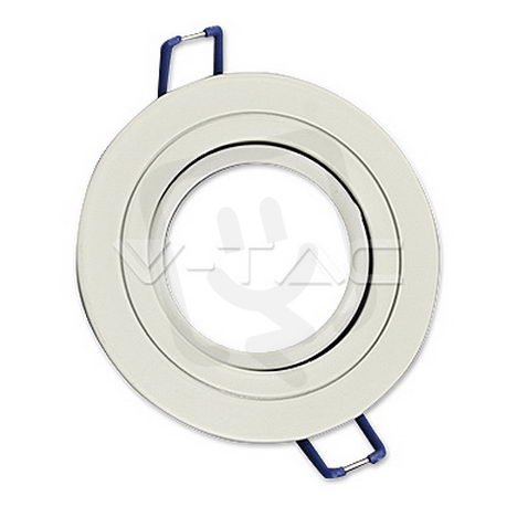 1 x GU10 Housing Round White,  VT-782