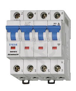 Instalační jistič 6 kA, B 63A, 3+N SCHRACK BM618863--