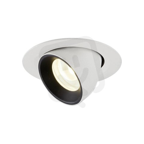 NUMINOS GIMBLE XS, zápustné stropní svítidlo bílé/černé 4000 K 55° SLV 1005864