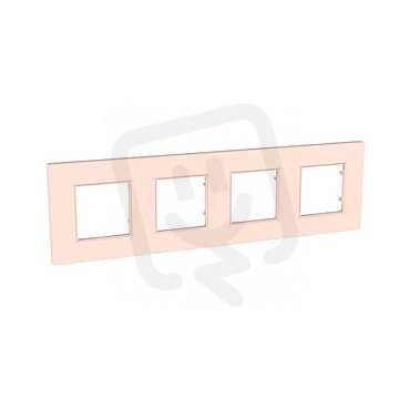 Schneider MGU4.708.37 Krycí rámeček Quadro čtyřnásobný, Salmon