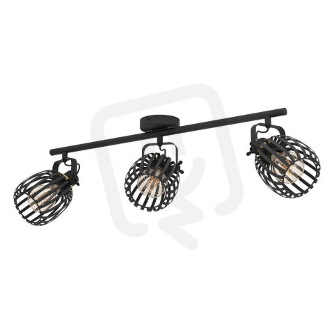 Bodové svítidlo GIRONA E27 černá/kartáčovaná mosaz 3X40W IP20 EGLO 900663