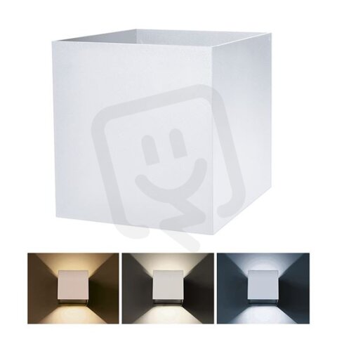 LED venkovní nástěnné osvětlení Parma, 6W, 360lm, 10-110°, bílá SOLIGHT WO801-W