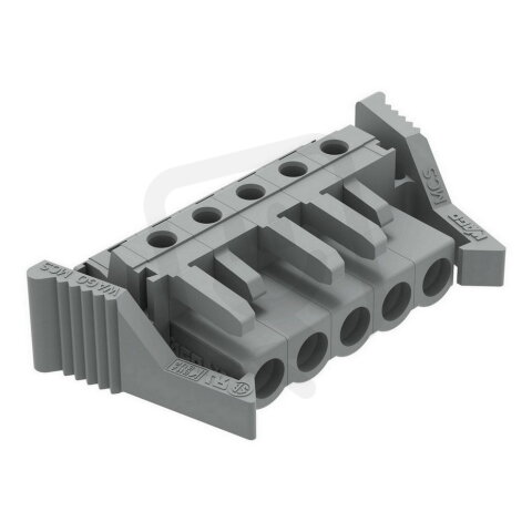 Pružinová svorkovnice THT úhlová 5 mm šedá 5pól. WAGO 232-235/039-000