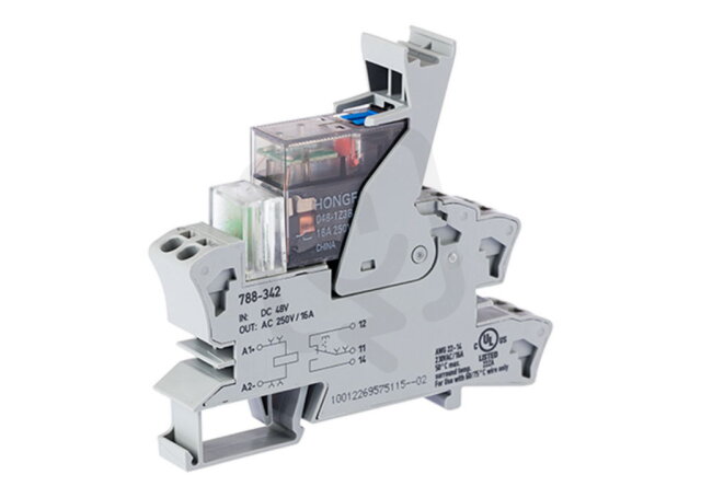 Reléový modul vstupní jmenovité napětí DC 48 V 1 přepínací kontakt WAGO 788-342