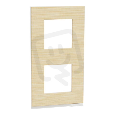 Unica Pure Krycí rámeček dvojnásobný vertikální, Nordic Wood SCHNEIDER NU6004V83