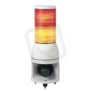 Schneider XVC1B2HK Smontovaný signální sloup,100 mm,LED,24V,siréna,rudý + oranž.