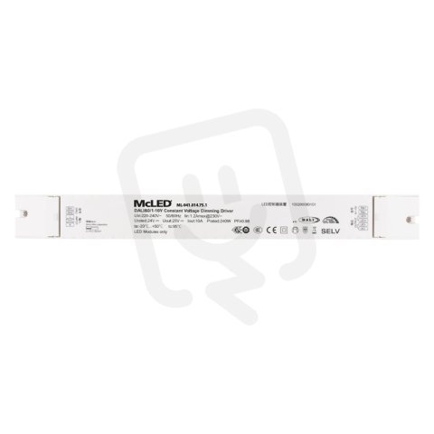 Napájecí zdroj 240W, DC24V/10A, IP20, řízení DALI, 0/1-10V a tlačítko