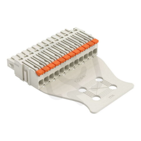 1vodičová pružinová svorkovnice, Páčka, Push-in CAGE CLAMP, Světle šedá