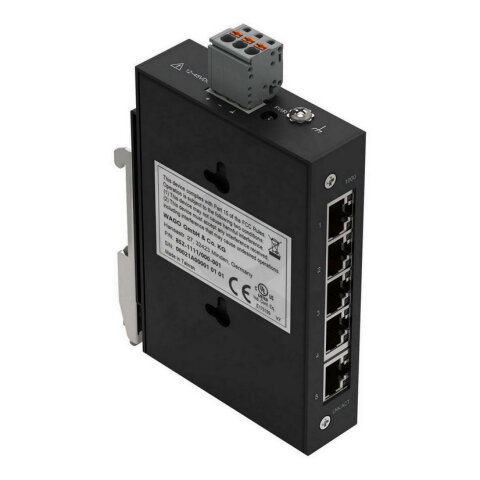 Průmyslový switch ECO, 5 portů 1000Base-T, Černá WAGO 852-1111/000-001