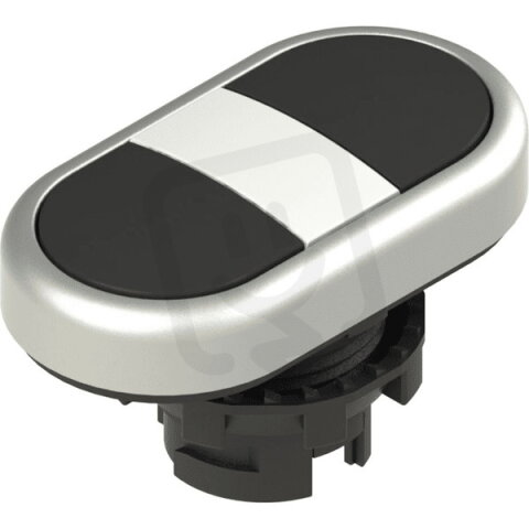 Dvojité tlačítko d22mm, plast, chrom, IP67 PIZZATO E21PDRL90121