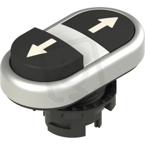 Dvojité tlačítko d22mm, plast, chrom, IP67 PIZZATO E21PDSL9AAAB