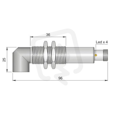 Optoelektronický senzor d18 mm AECO FT18SM-CBE 90 H