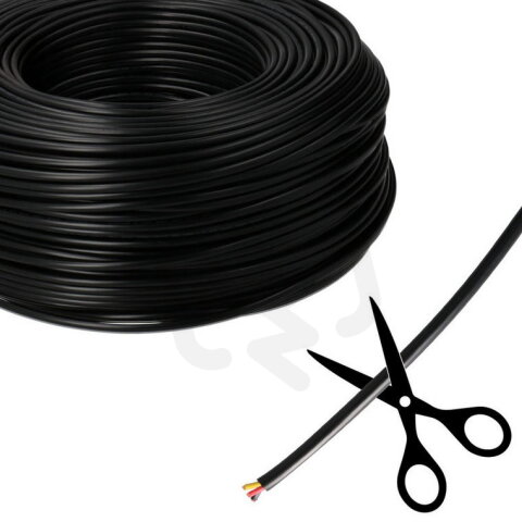3-žilový kulatý PVC kabel AWG 18/0,85 mm