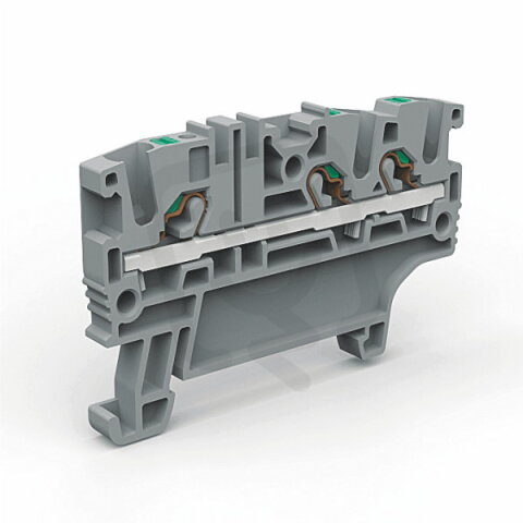 Pružinová řadová svorka push-in EFC.2/1+2GR šedá MOREK EFC210GR