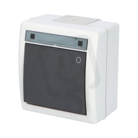 ATLAS 2K IP55 Tlačítko symbol 'světlo' č.1/0, šedé FAMATEL 19079-07