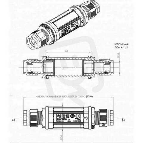 372602086 Cable connector, 5-pole, for c