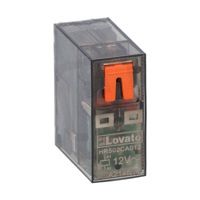 Lovato HR502CA012 Miniaturní relé 2 zap/vyp 8A 12VAC+LED
