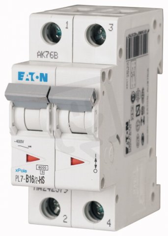 Jistič pomocných obvodů Eaton PL7-B4/2-HS 4A 2-pólový (10kA) 264910