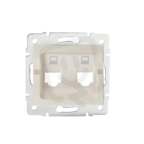 Adaptér datové zásuvky LOGI 2xRJ45 25937 Kanlux krémová