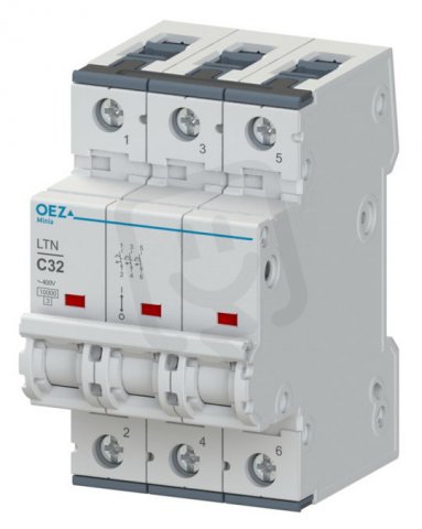 LTN-80B-3 Jistič In 80A,Ue AC 230/400V/DC 216V, ch.B, 3pól, 10 kA OEZ:43220