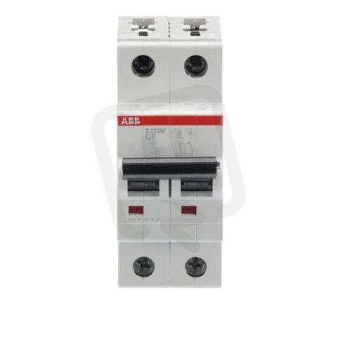 S202M-C6 2F jistič 6 A char. C 10kA ABB 2CDS272001R0064