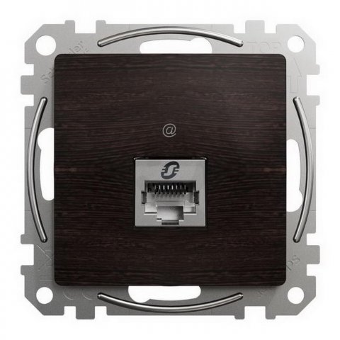 Sedna D/E Datová zásuvka 1xRJ45 kat. 6 STP, Wenge SCHNEIDER SDD181461S
