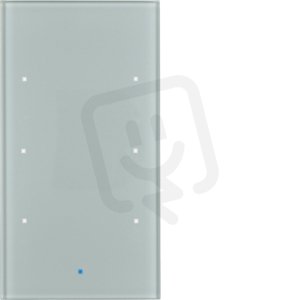 Senzor skleněný 3-násobný komforní 8-30V= TS Sensor sklo alu BERKER 75143034