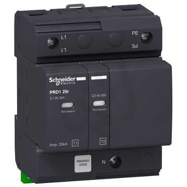 Schneider 16330 PRD1 25r 1P+N svodič přepětí T1+T2