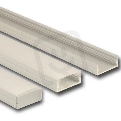 Přisazený hliníkový profil PF 24x10 mm mléčný difuzor 2 m MCLED ML-761.008.43.2
