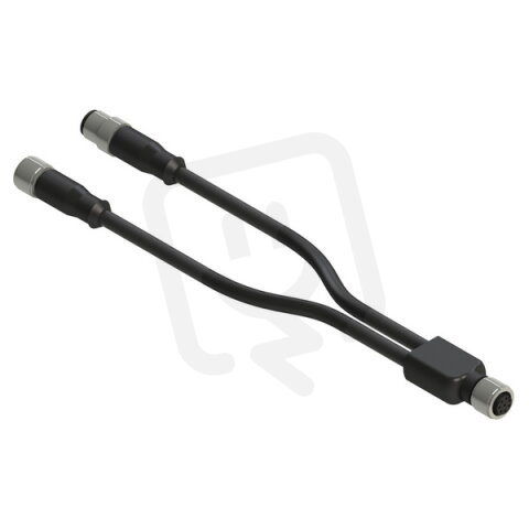 Konektorový Y kabel, 5+5+8 pólů, PUR, 0,15 m, závity M12x1 pro sériové zapojení