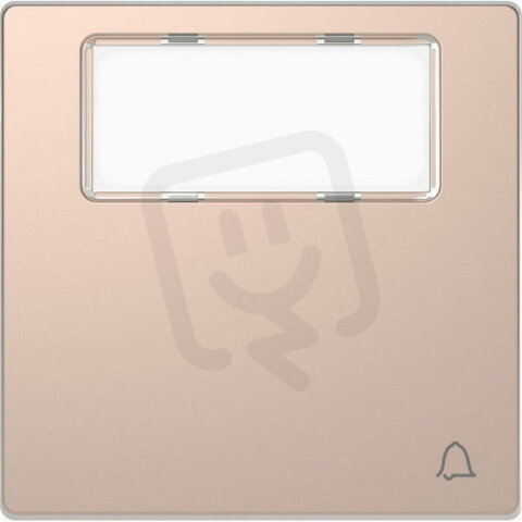 Kryt spínače Merten D-Life a symbolem zvonku kov Brushed Gold MTN3365-6051
