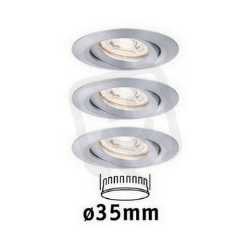 LED vestavné svítidlo Nova mini výklopné 3x4W 2.700K hliník broušený 230V 94297