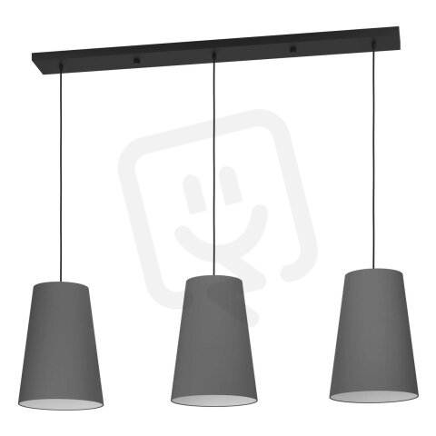Závěsné svítidlo PETROSA 3xE27 černá/šedá 120W IP20 EGLO 390136