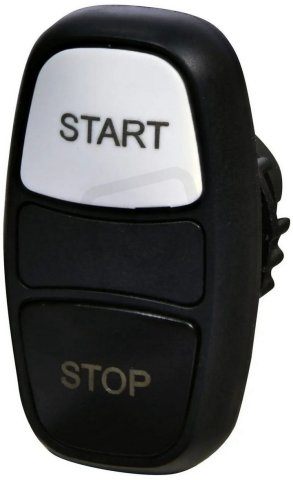ETI Dvojité tlačítko (s návratem neosvětlené) bílá/černá START/STOP