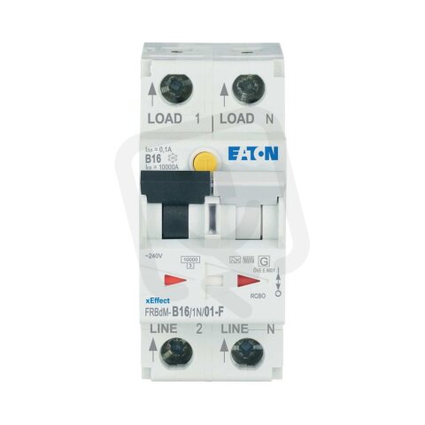 Digitální chránič s jističem 10kA FRBdM-B16/1N/01-F char B 1+N-pól 16A 0,1A