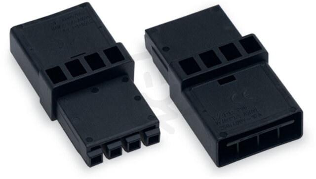 Spojka 4pól. Kód. A černá WAGO 890-604