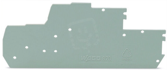 Koncová bočnice a separátor Tloušťka 1 mm šedá WAGO 870-1148