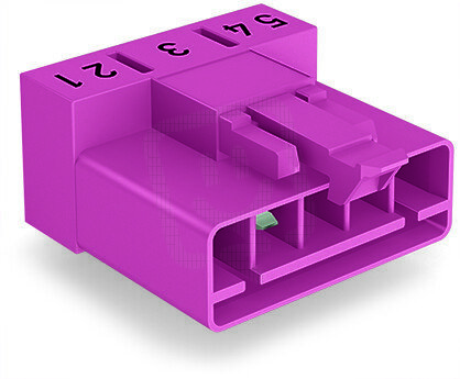 Konektor na desky plošných spojů, úhlové, 5pól., Růžová WAGO 890-895/011-000